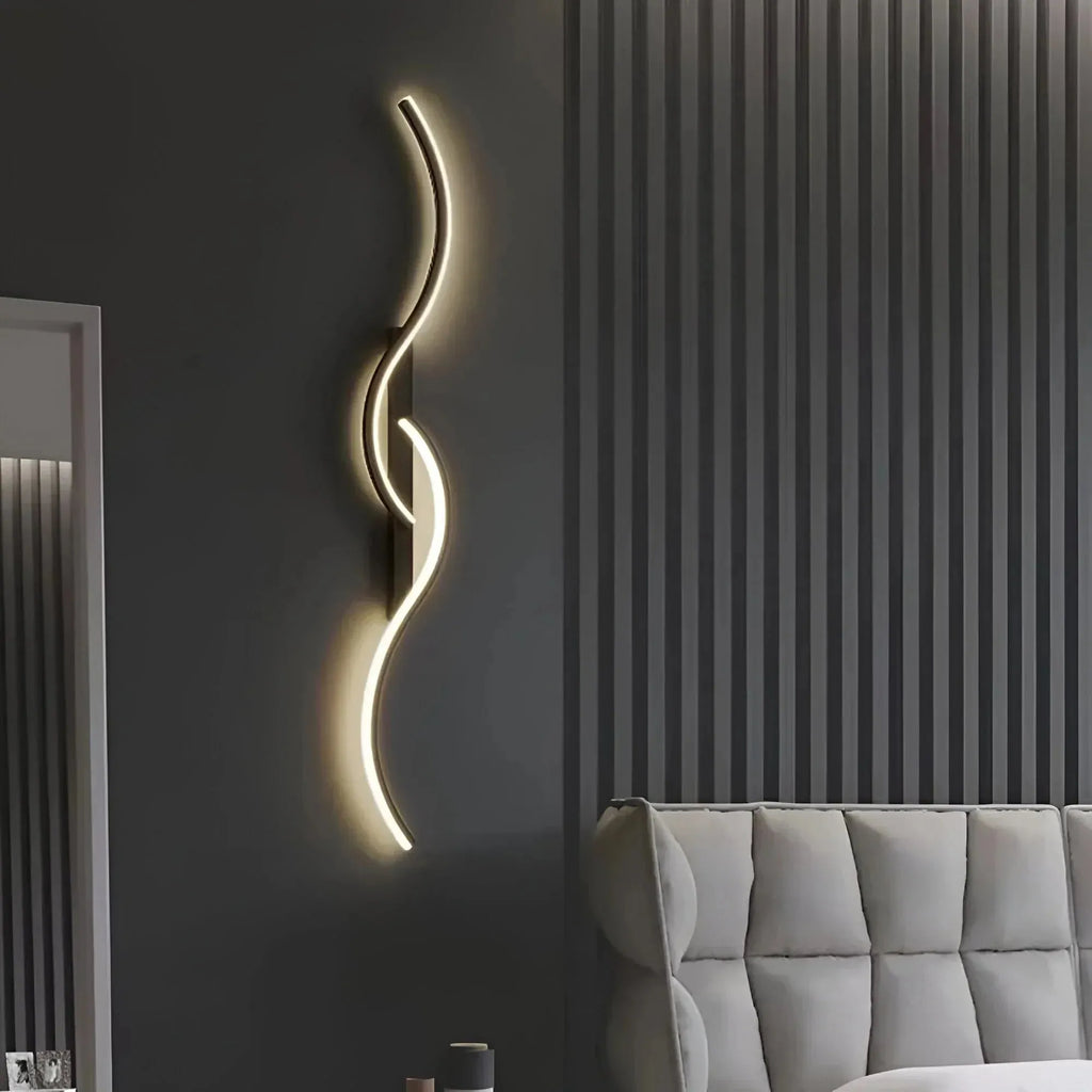 Modern Curved Wall Light for Interiors – Ambient Lighting, Living Space Design