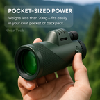 Monocular Ultra-Zoom HD Lens, Lightweight – Hiking, Birdwatching