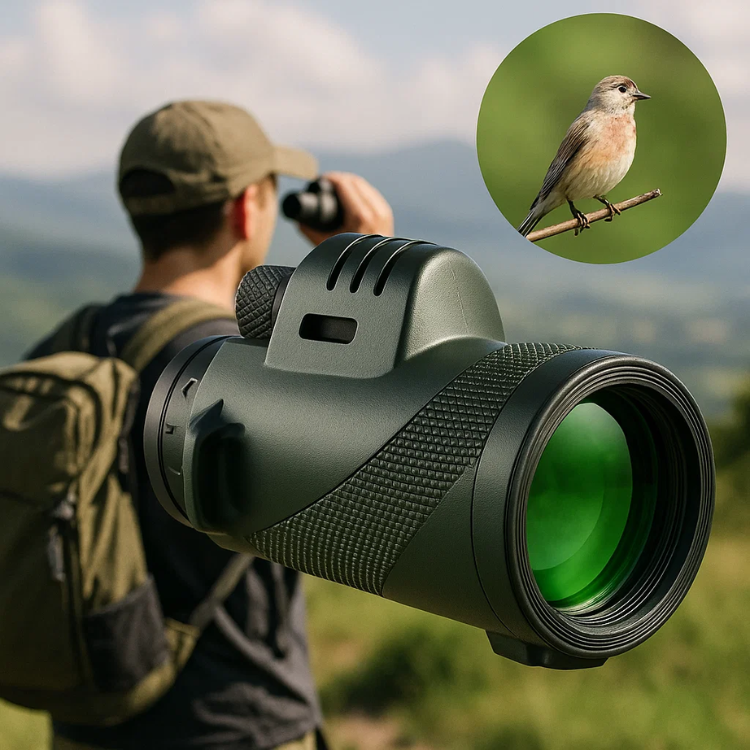 Monocular Ultra-Zoom HD Lens, Lightweight – Hiking, Birdwatching
