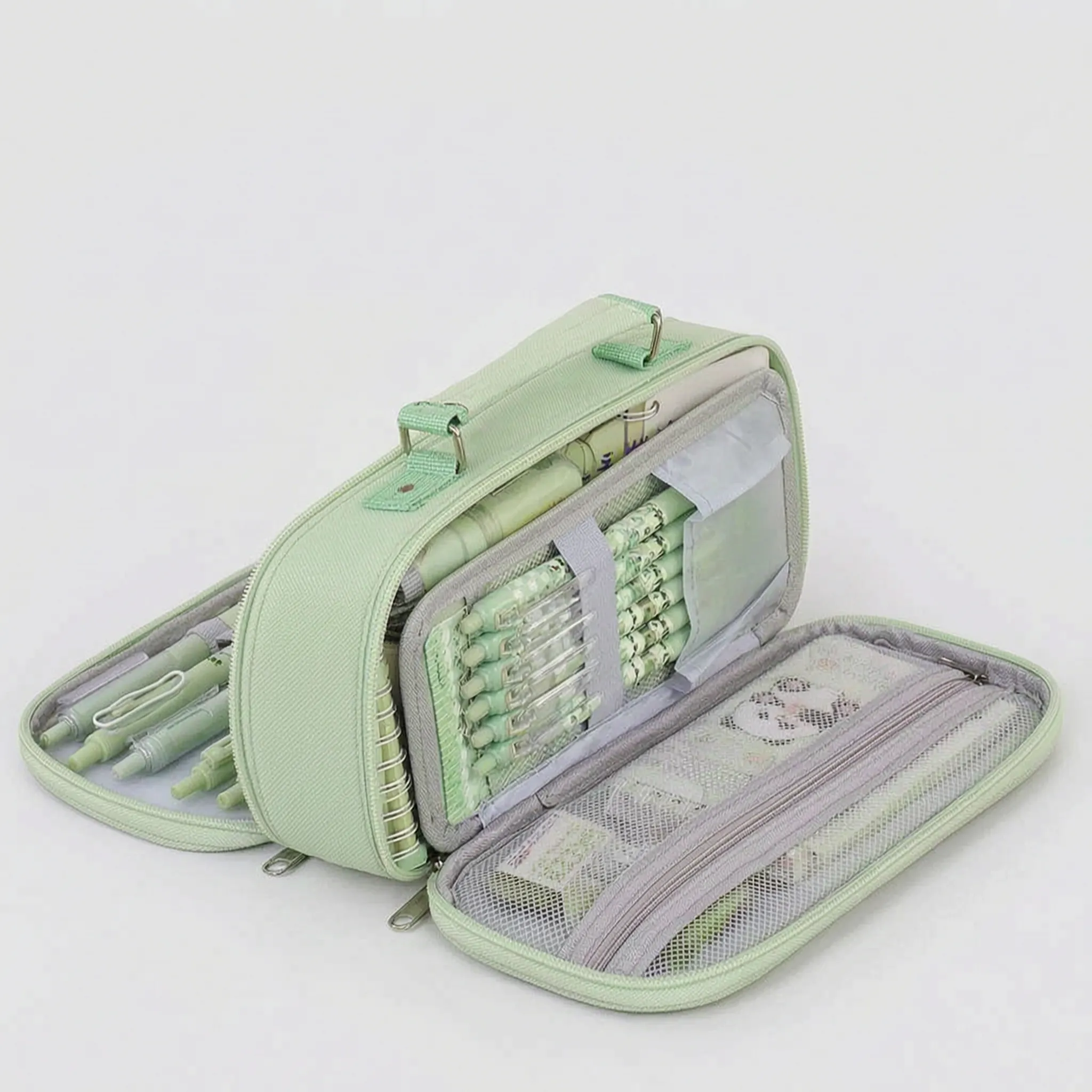 Multi-Compartment Zipped Stationery Bag – School, Office
