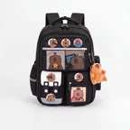 Multi-Pocket School Rucksack - Capybara Theme, Durable Design – Travel, Daily Use