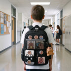 Multi-Pocket School Rucksack - Capybara Theme, Durable Design – Travel, Daily Use
