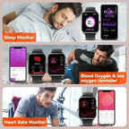 Non-Invasive Blood Glucose Smartwatch with Fitness Tracking – Health Monitoring, Daily Fitness