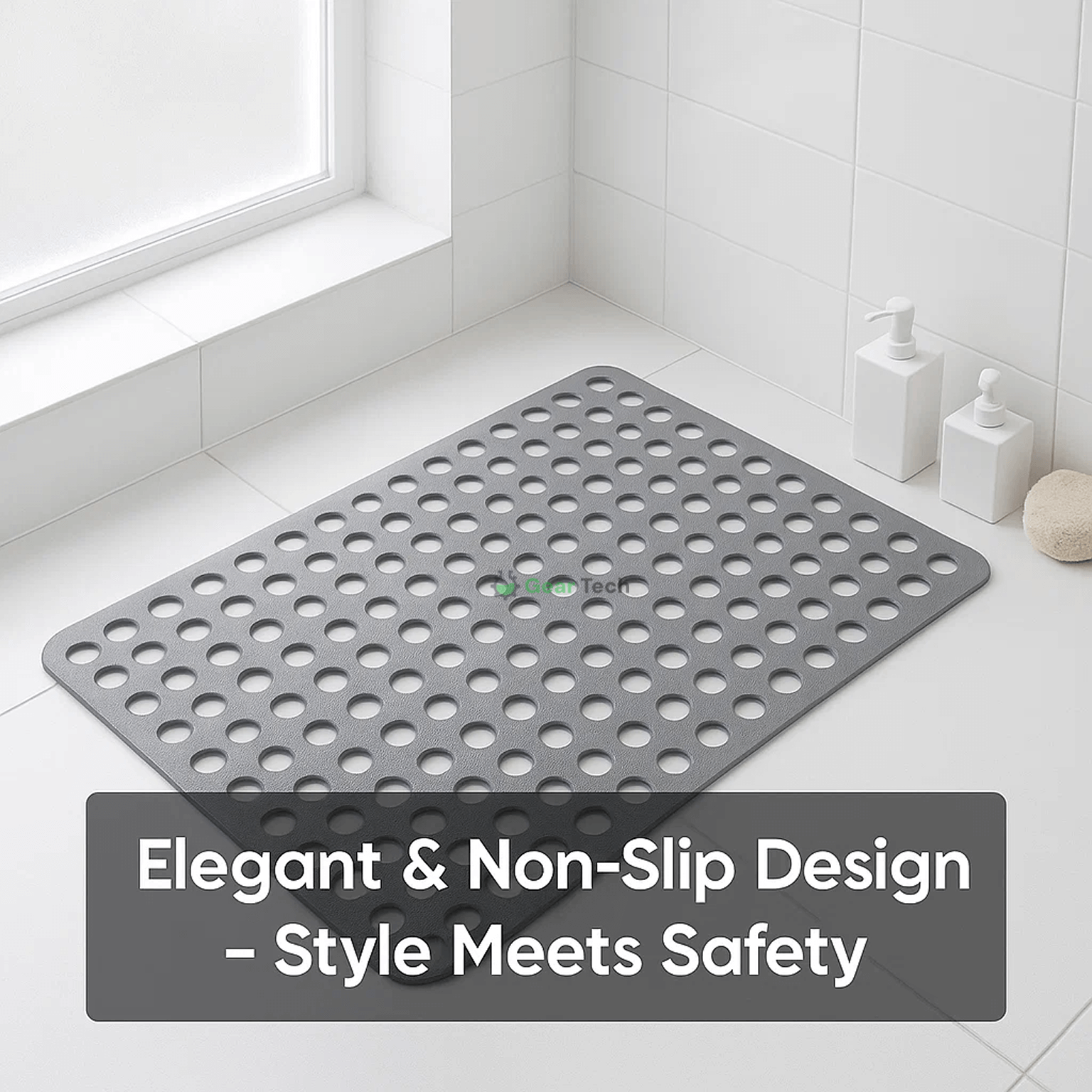 Non-Slip Shower Mat for Bathroom Safety & Hygiene – Comfort, Easy Cleaning