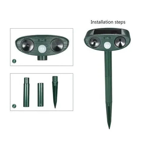 Outdoor Solar-Powered Ultrasonic Deer Repeller – Garden Protection, Wildlife Control