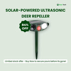 Outdoor Solar-Powered Ultrasonic Deer Repeller – Garden Protection, Wildlife Control