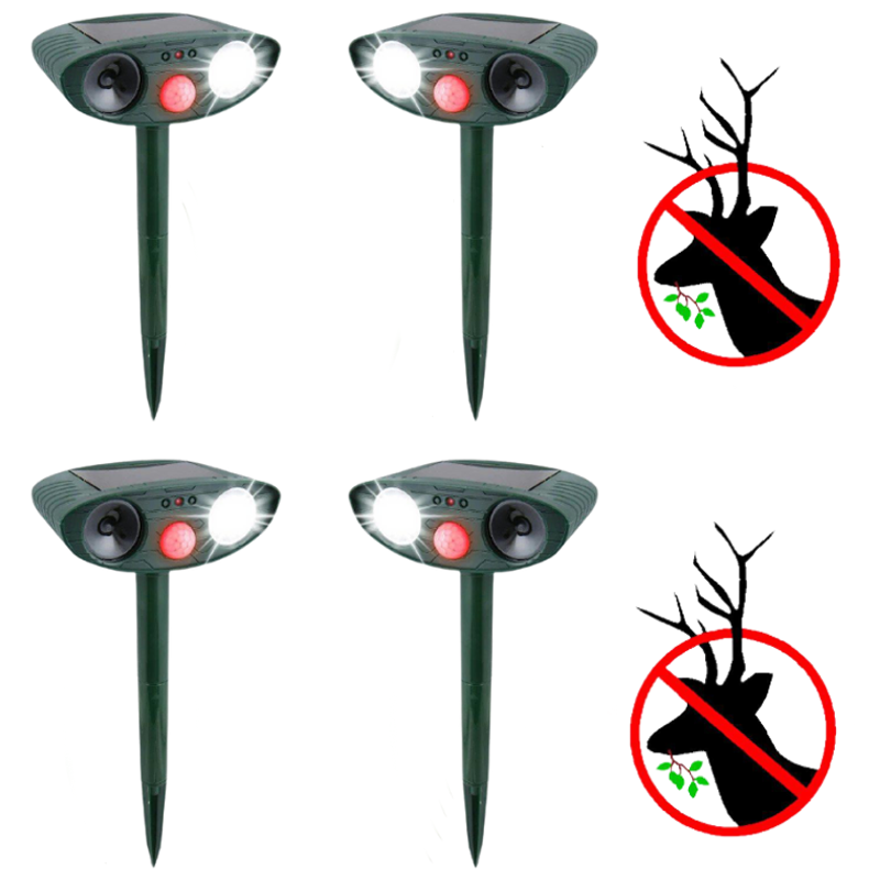 Outdoor Solar-Powered Ultrasonic Deer Repeller – Garden Protection, Wildlife Control