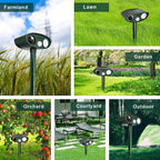 Outdoor Solar-Powered Ultrasonic Deer Repeller – Garden Protection, Wildlife Control