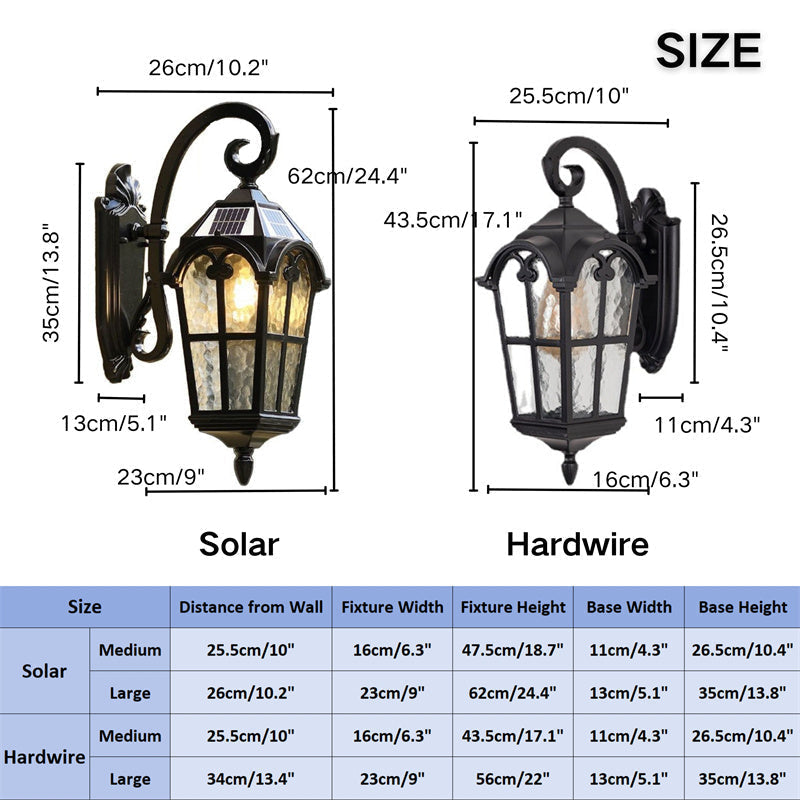 Outdoor Solar Wall Light with Remote Control – Garden, Patio