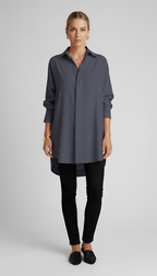 Oversize Baumwollhemd für Damen mit klassischem Kragen – Elegantes Design