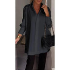 Oversize Baumwollhemd für Damen mit klassischem Kragen – Elegantes Design