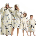 Oversized Hoodie Blanket, Pumpkin Pattern, Fleece Fabric – Cozy Nights, Home Relaxation