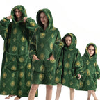 Oversized Hoodie Blanket, Pumpkin Pattern, Fleece Fabric – Cozy Nights, Home Relaxation