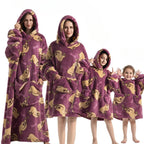 Oversized Hoodie Blanket, Pumpkin Pattern, Fleece Fabric – Cozy Nights, Home Relaxation