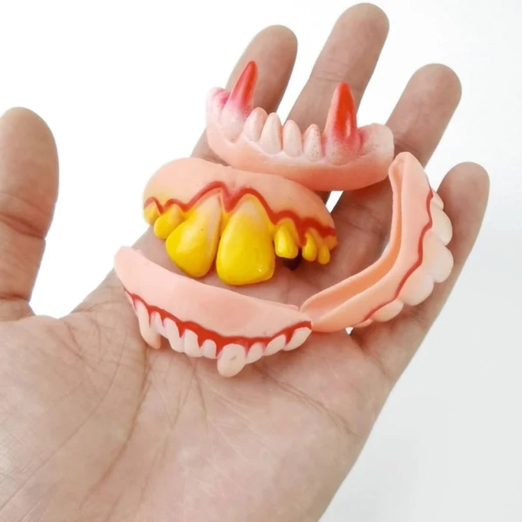 Partial Halloween Fake Teeth with Vampire Fangs – Parties, Costumes