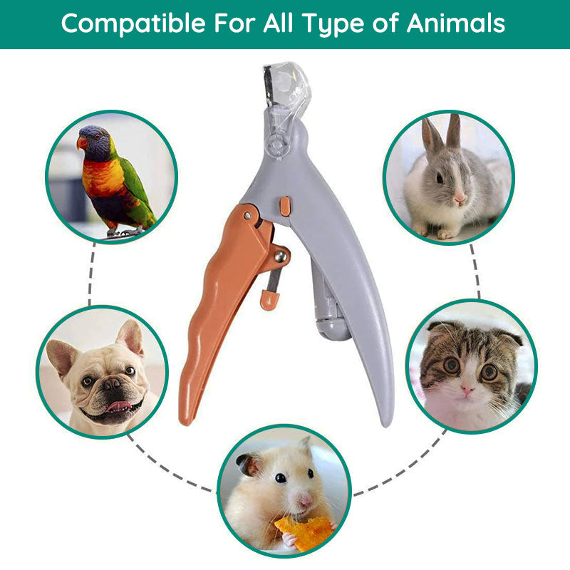 Pet Nail Clipper with LED Light & Protective Sensor – Grooming, Safe Trimming