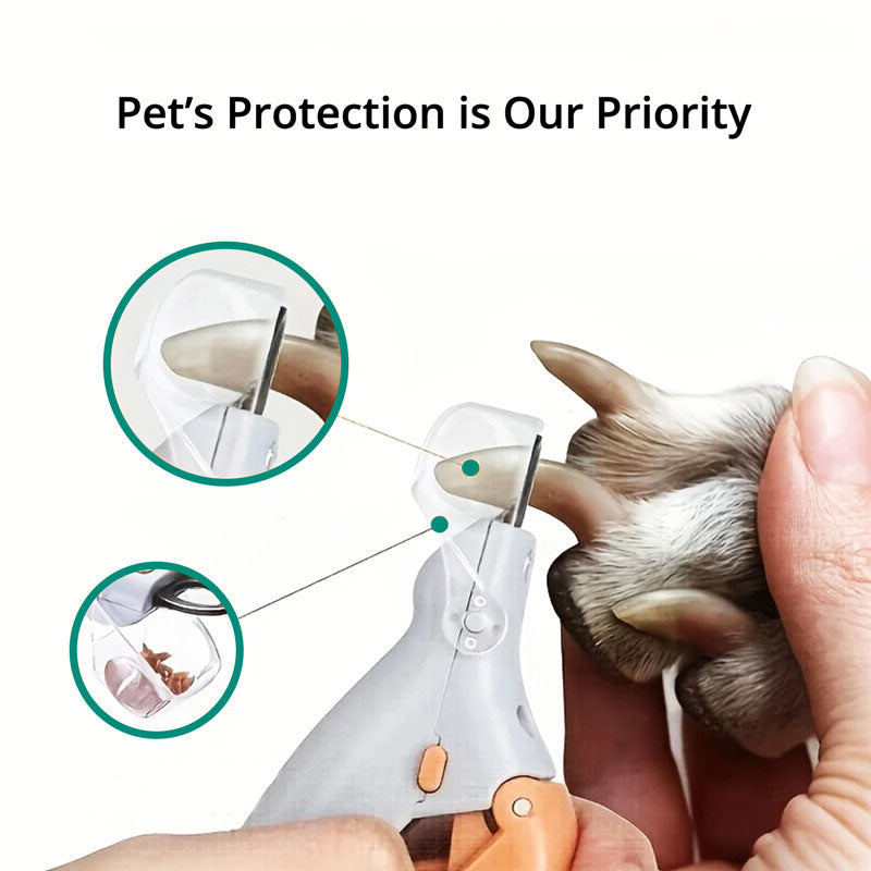 Pet Nail Clipper with LED Light & Protective Sensor – Grooming, Safe Trimming