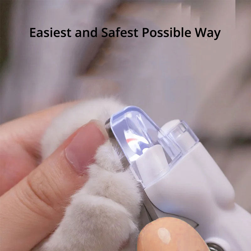 Pet Nail Clipper with LED Light & Protective Sensor – Grooming, Safe Trimming