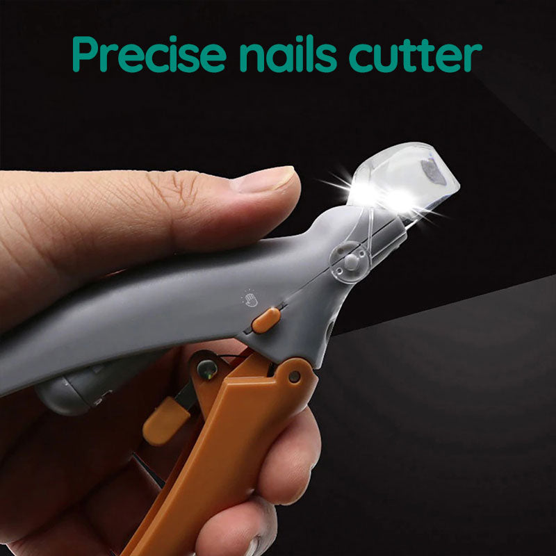 Pet Nail Clipper with LED Light & Protective Sensor – Grooming, Safe Trimming