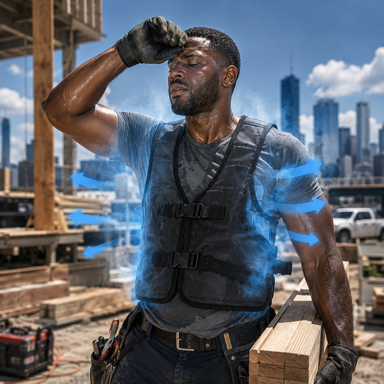 Phase Change Cooling Vest Lightweight – Outdoor Work, Sports