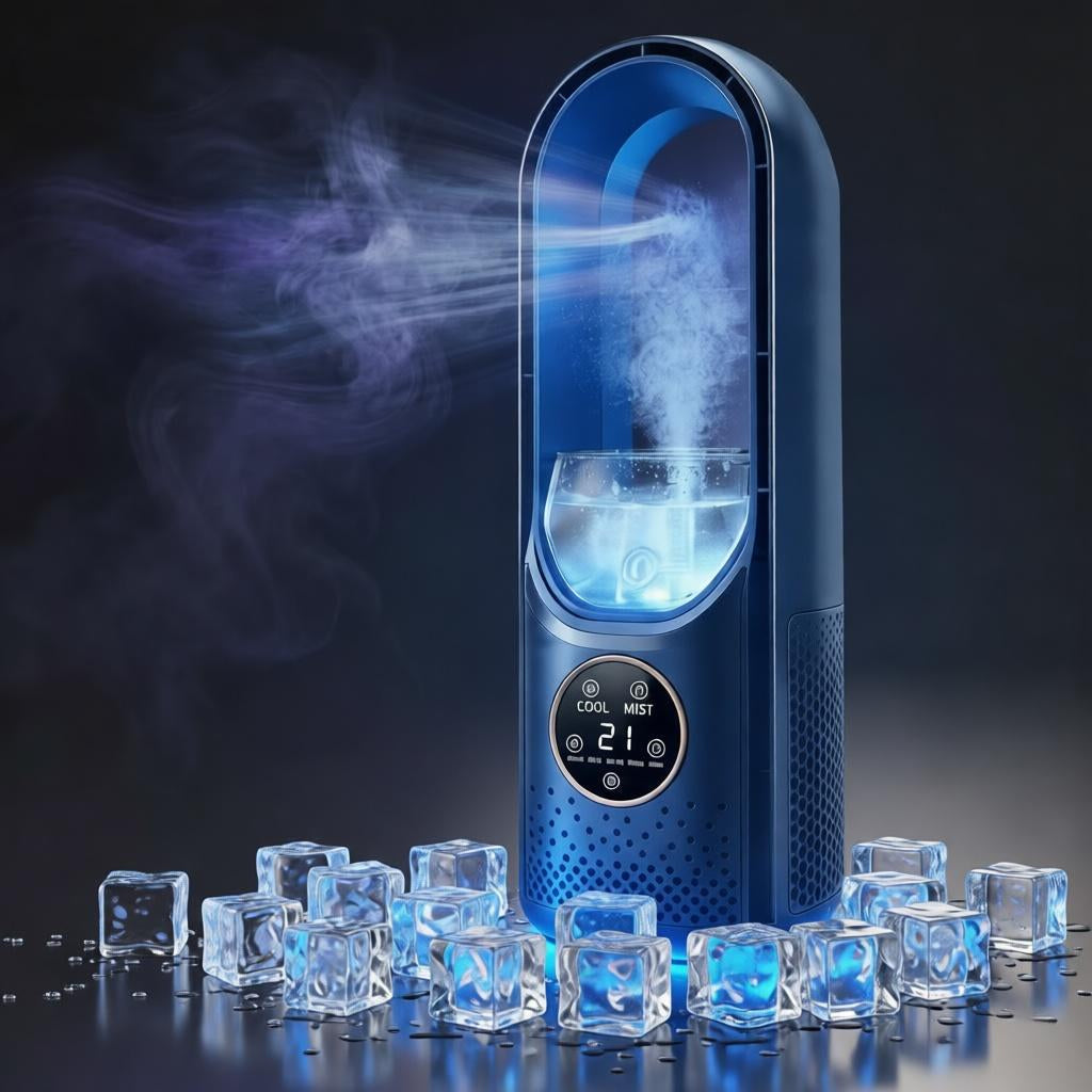 Portable 3-in-1 Air Cooler with Humidifier – Office Use, Night Comfort