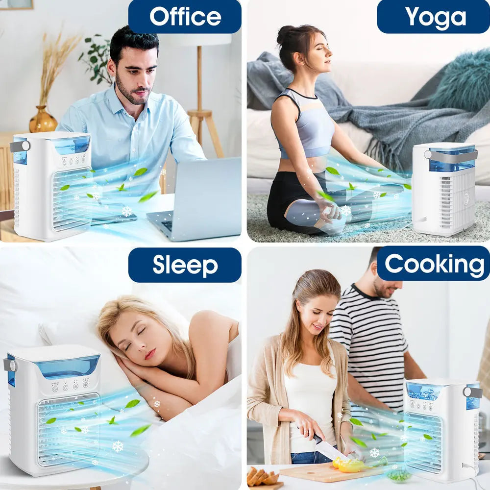 Portable Air Conditioner Fan with Water Tank – Small Room, Home Office