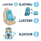 Portable Foldable Child Car Booster Seat – Travel, Safety