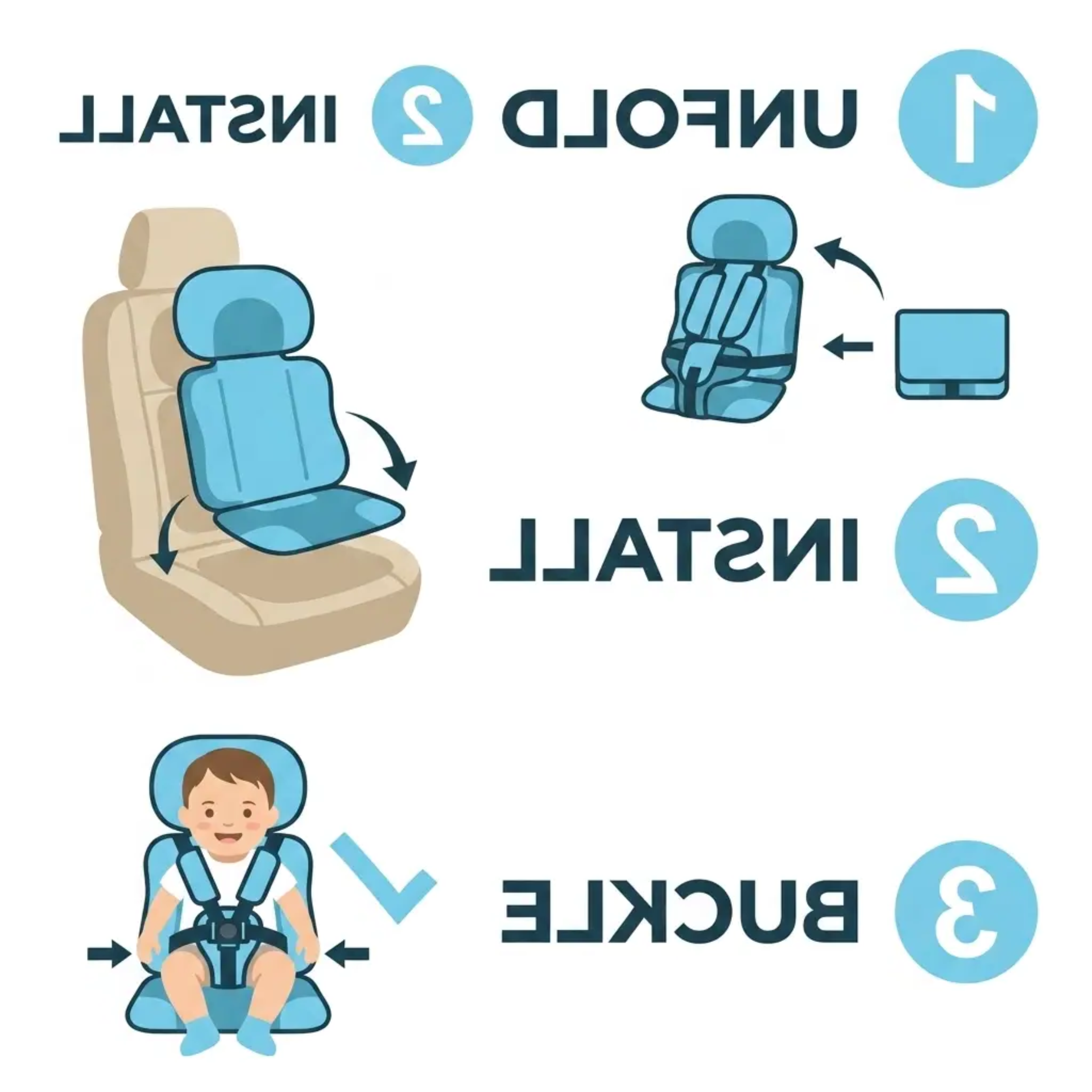 Portable Foldable Child Car Booster Seat – Travel, Safety