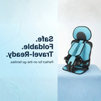 Portable Foldable Child Car Booster Seat – Travel, Safety