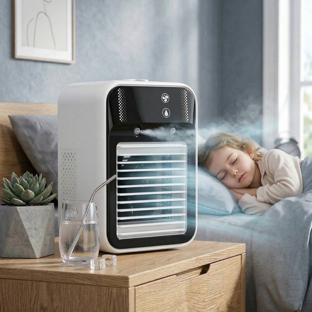 Portable Misting Air Cooler Dual Nano Mist Rechargeable Fan – Home Office, Travel