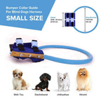 Protective bumper collar with harness mobility aid for blind dogs