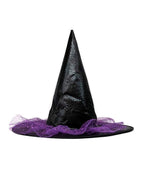 Purple Leather Witch Hat – Halloween Costume, Party Accessory