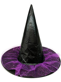 Purple Leather Witch Hat – Halloween Costume, Party Accessory