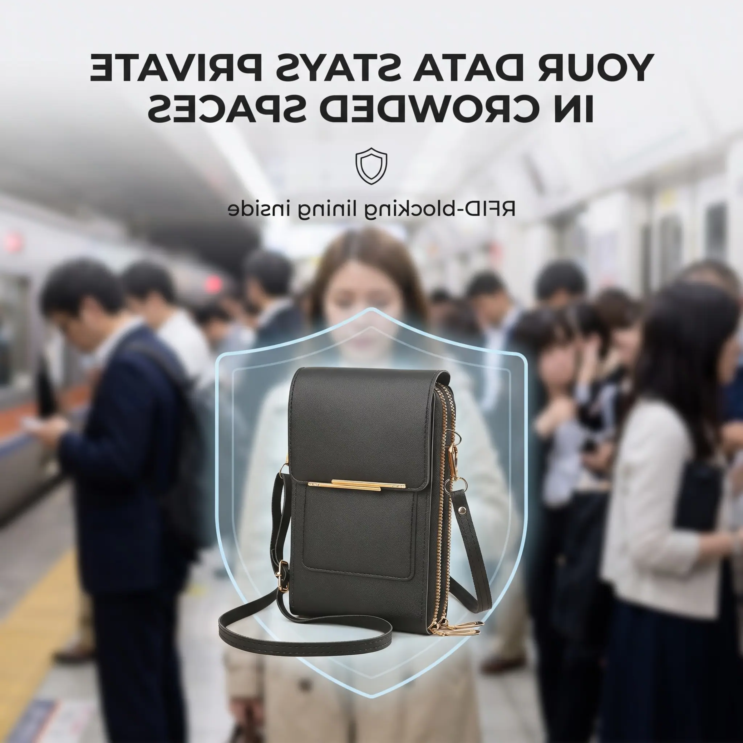 RFID Anti-Theft Phone Wallet – Travel, Everyday Use