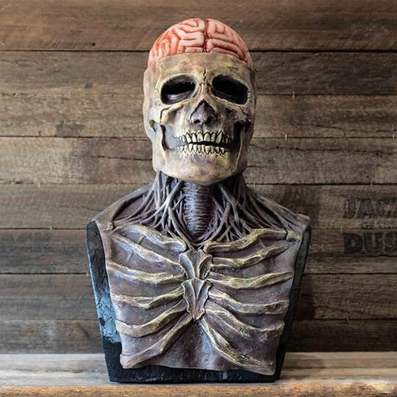 Realistic Skeleton Mask with Hat – Halloween Costume, Party Accessory