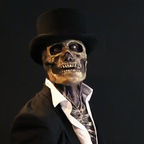 Realistic Skeleton Mask with Hat – Halloween Costume, Party Accessory