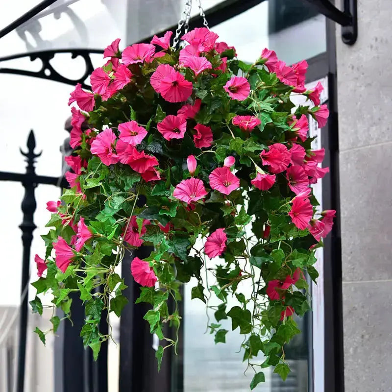 Realistic UV-Resistant Artificial Morning Glory – Garden Decor, Outdoor Arrangement