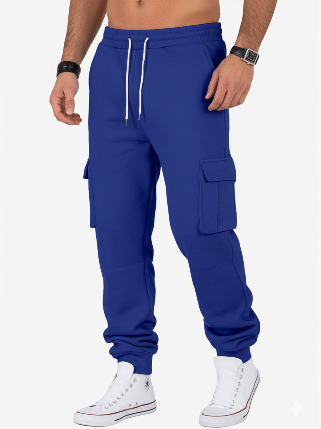 Relaxed Fit Cargo Jogger Pants for Men | Comfortable Cotton Blend | Casual Wear