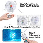Remote Control LED Light | Waterproof Magnet Suction – Home, Camping