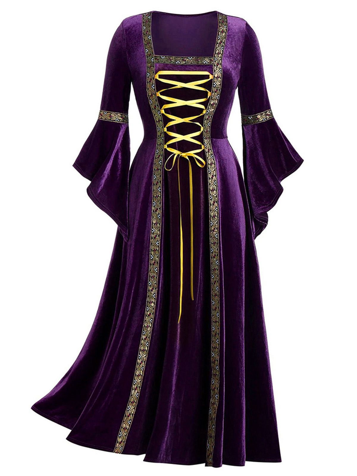 Renaissance Medieval Velvet Dress – Costume Party, Themed Events