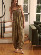 Boho Jumpsuit for Women - Lightweight Cotton, Casual Summer Outfit