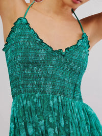 Floral Maxi Dress - Lightweight Fabric - Bohemian Style - Perfect for Summer Events