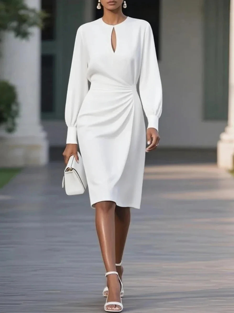 Long Sleeve Midi Dress for Women UK – Cocktail Dress & Evening Formal Wear