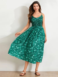 Floral Maxi Dress - Lightweight Fabric - Bohemian Style - Perfect for Summer Events