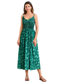 Floral Maxi Dress - Lightweight Fabric - Bohemian Style - Perfect for Summer Events