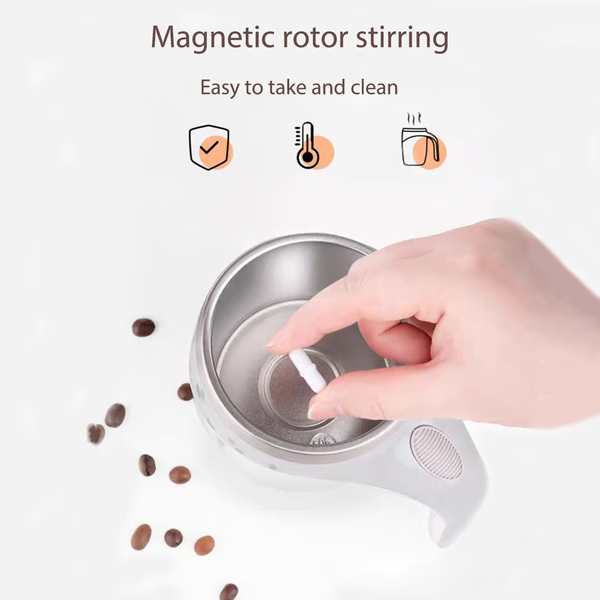 Self-Stirring Coffee Cup with Stainless Steel Inner Coating – Home, Travel