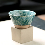 Set of 2 Traditional Cups with Artistic Glaze – Dining, Home Decor