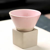 Set of 2 Traditional Cups with Artistic Glaze – Dining, Home Decor