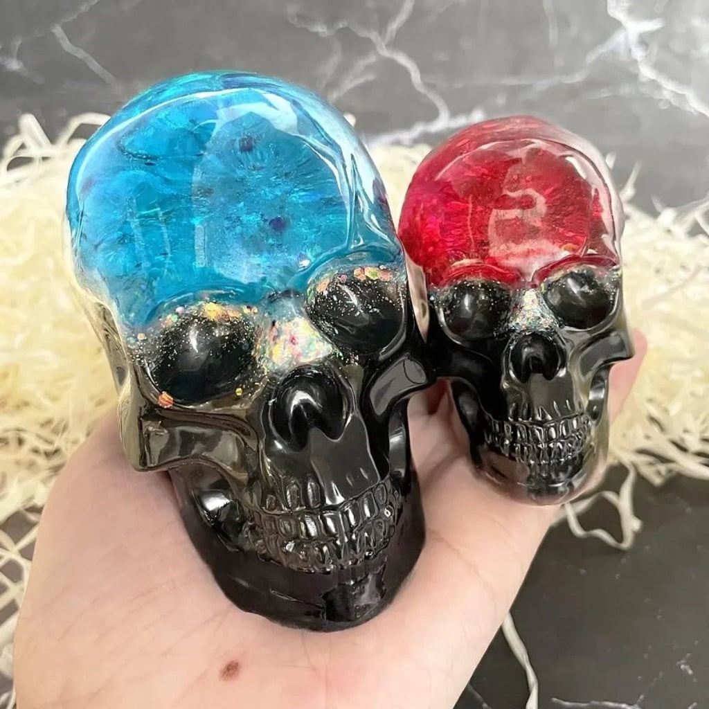 Silicone Molds for Halloween to Create Resin Objects and Candles, Skull-Shaped Design, Ideal for DIY