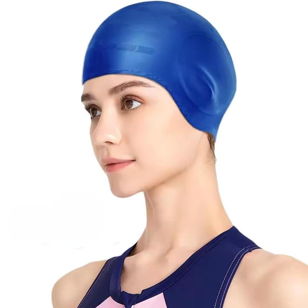 Silicone Swim Cap with Ear Protection – Swimming, Water Sports